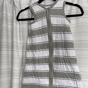 Burt's Bees Baby Gray and White Striped Sleep Sack